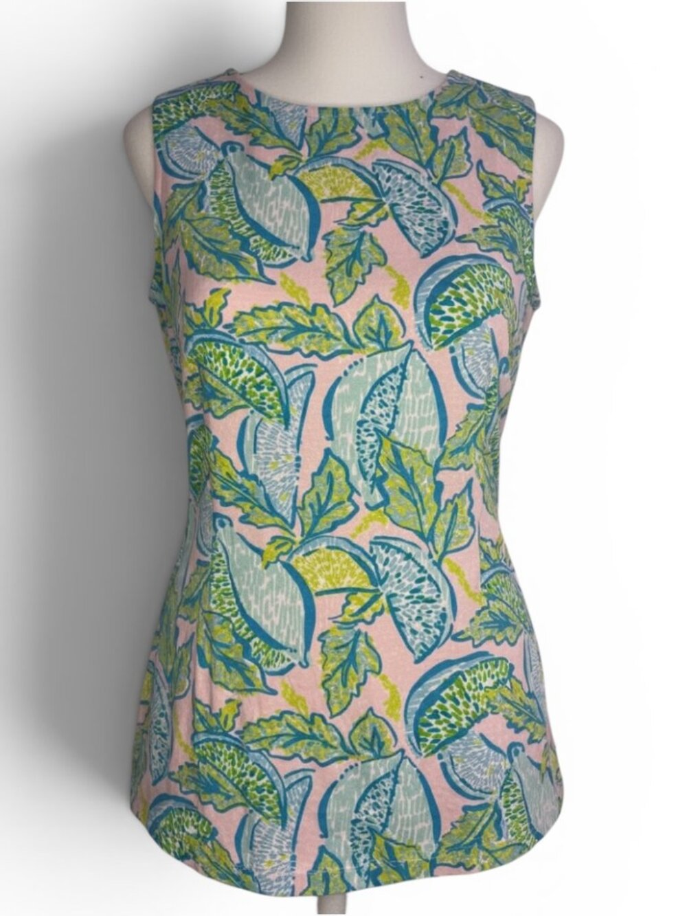 Lilly Pulitzer Citrus Print Sleeveless Tank Top Women's XL - Picture 2 of 7